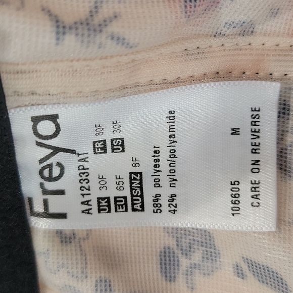 Freya long line bra romantic floral size 30F - Picture 3 of 3